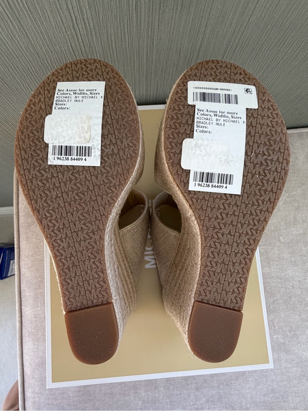 Michael Kors Bradley Mule Gold Platform Wedge Sandals, Size 5.5M, New - Picture 5 of 7